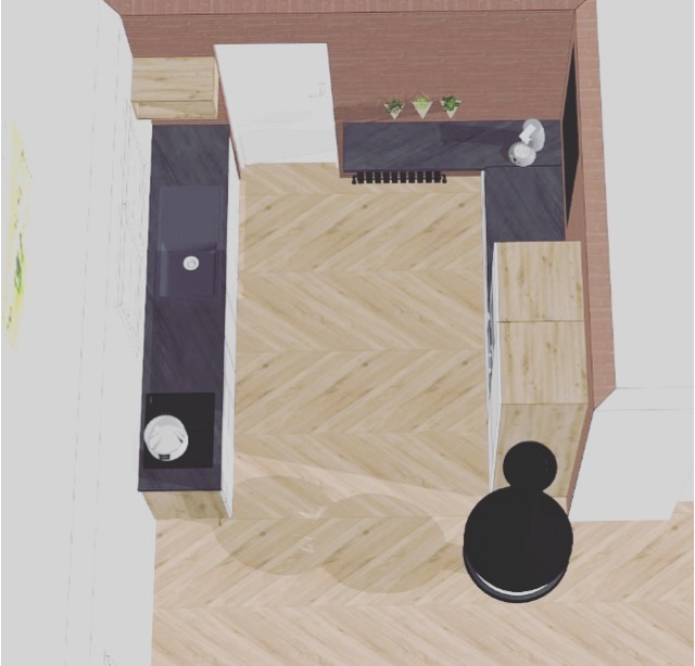 PLna de travail VS îlot central