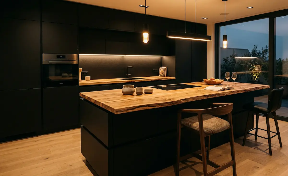 Plan de travail bois massif cuisine