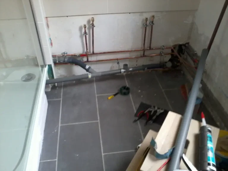 Vue chantier des évacuations au sol