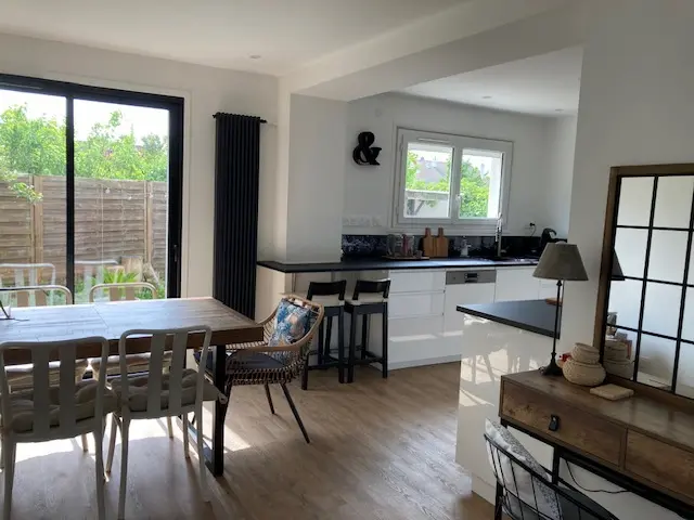 cuisine ikea vue salon