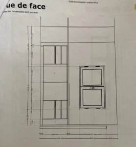 plan élévation cuisine cote fenêtre