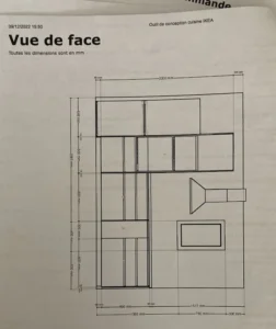 élévation du plan de notre cuisine