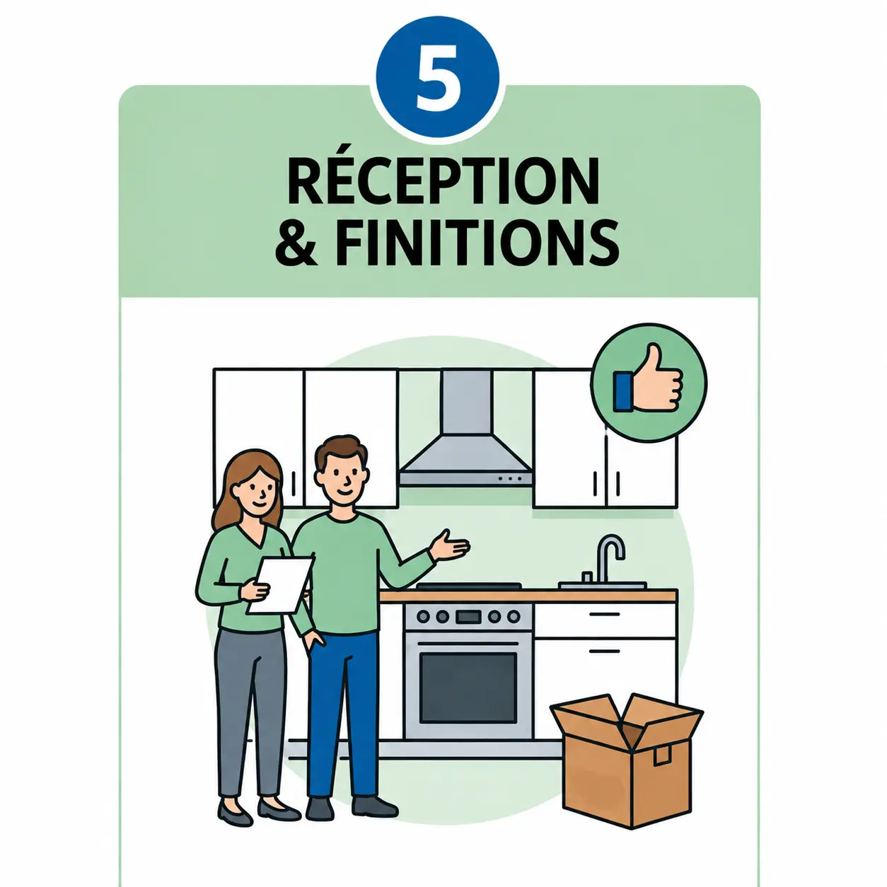Étape 5 : réception et finitions de la nouvelle cuisine IKEA