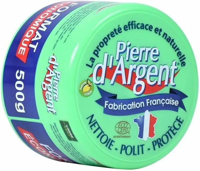 Pierre d'Argent Liseré Vert 500 g parfum citron avec éponge